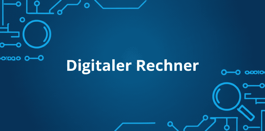 Ein moderner Digitaler Rechner mit Schaltkreisen und Datenflüssen