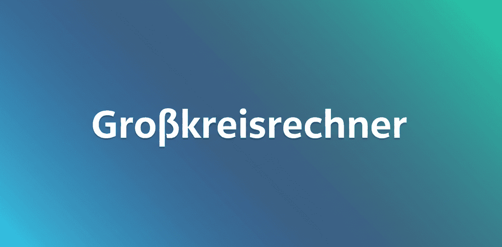 Großkreisrechner Tool Illustration