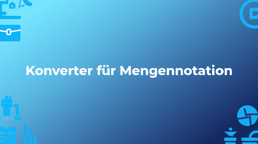 Konverter für Mengennotation