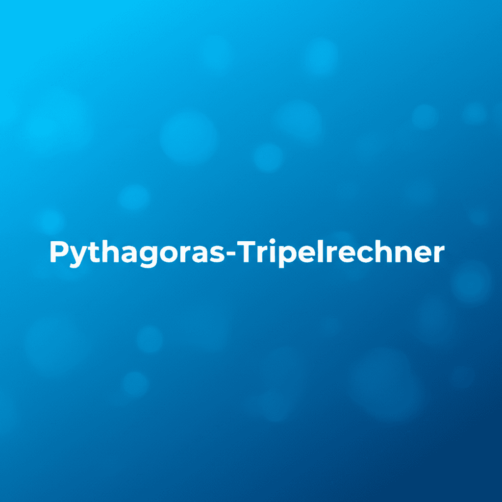 Pythagoras-Tripelrechner in Aktion