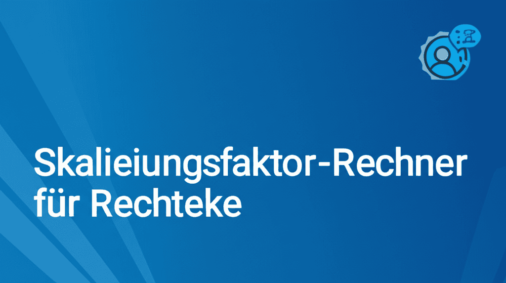 Ein Rechteck, das in der Größe skaliert wird, symbolisiert den Skalierungsfaktor-Rechner.