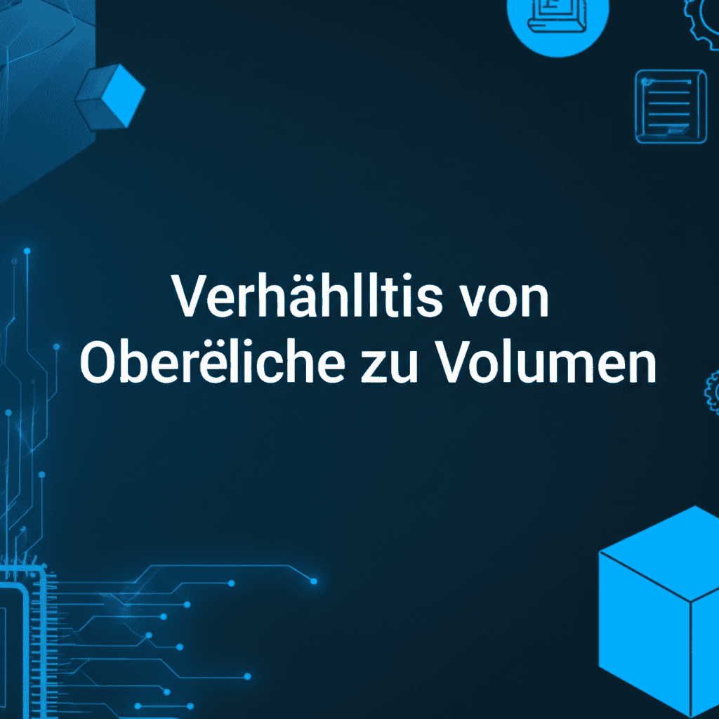 Verhältnis von Oberfläche zu Volumen Illustration