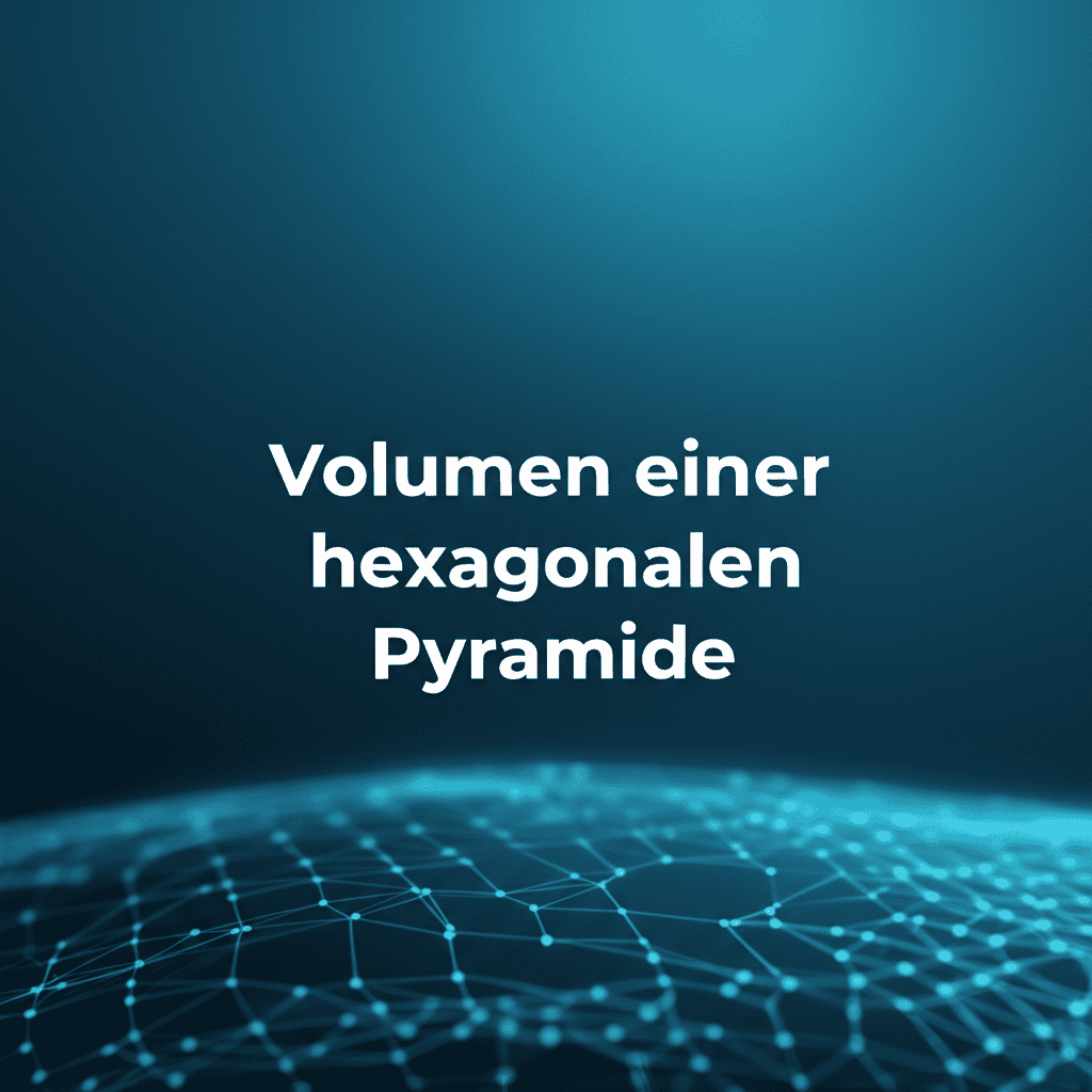 Eine Illustration einer hexagonalen Pyramide, die ihre Seiten, Grundfläche und Höhe zeigt.