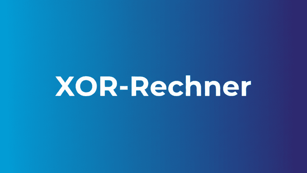 Grafische Darstellung eines XOR-Rechners mit binären Eingaben und Ausgaben.